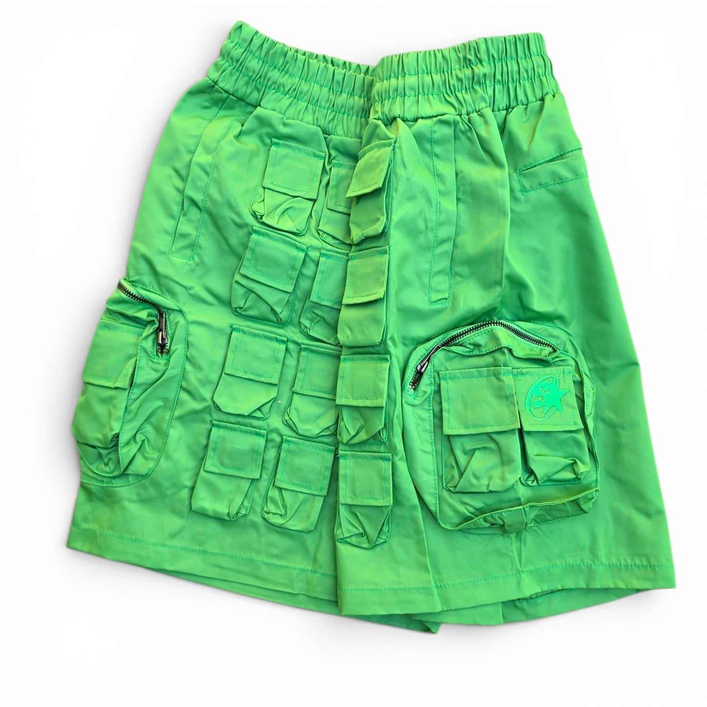 Multi-Pocket Shorts (SLIME)