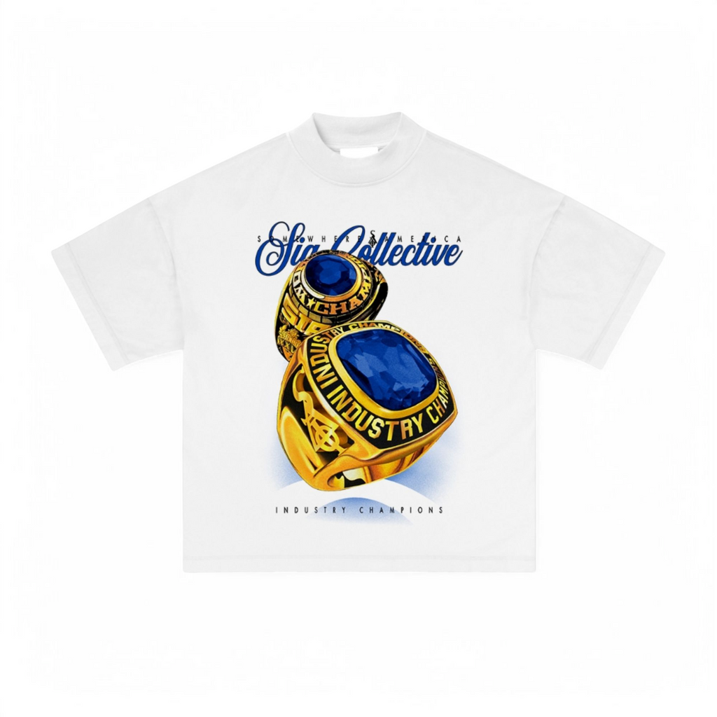 SIA "BLUE" INDUSTRY CHAMP WHITE TEE