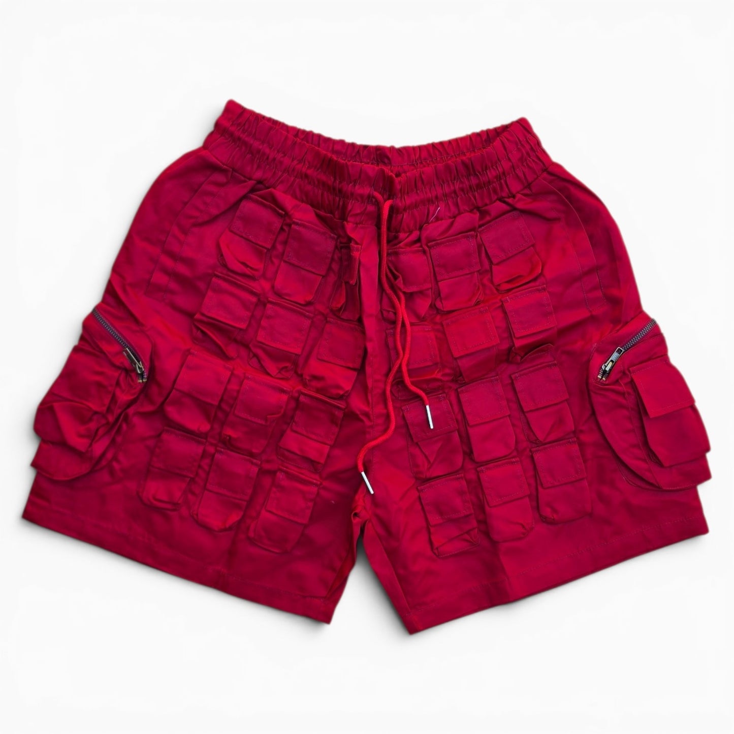 Multi-Pocket Shorts (RED WINE)