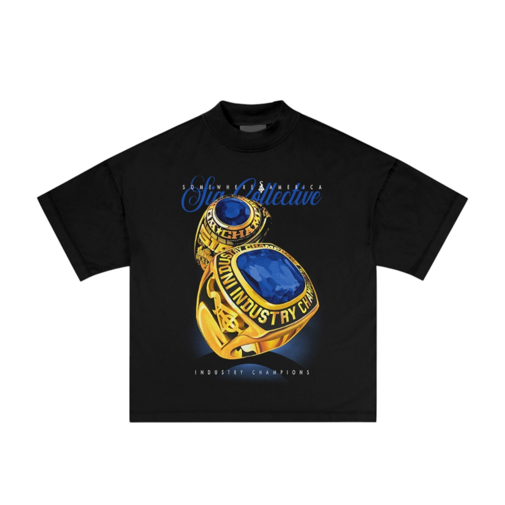 SIA "BLUE" INDUSTRY CHAMP BLACK TEE