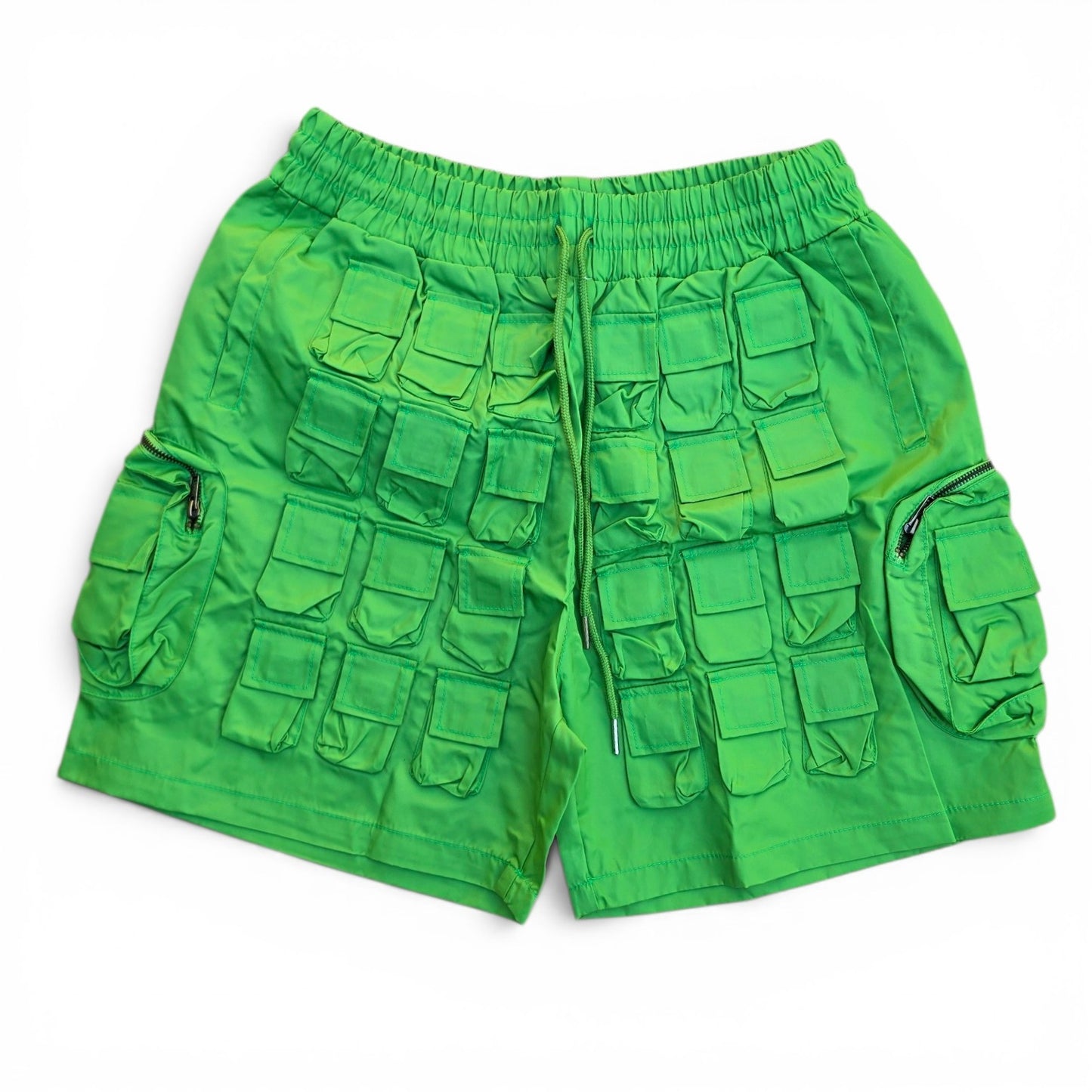 Multi-Pocket Shorts (SLIME)