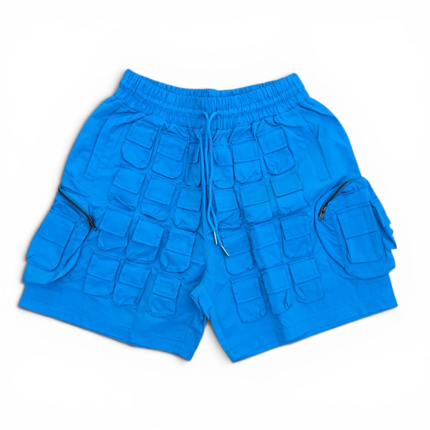 Multi-Pocket Shorts (SKY BLUE)