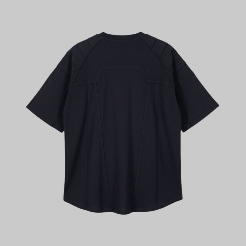 “BLACK IRIDESCENT REFLECTIVE” Y2K MOTOR-CROSS HEAVYWEIGHT T-SHIRT