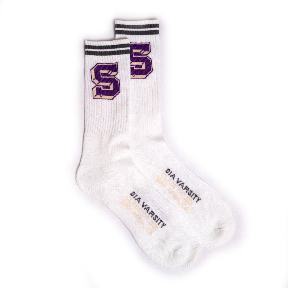 
                  
                    Load image into Gallery viewer, SIA RETRO VARSITY WHITE GLOW &amp;quot;PURPLE&amp;quot;
                  
                