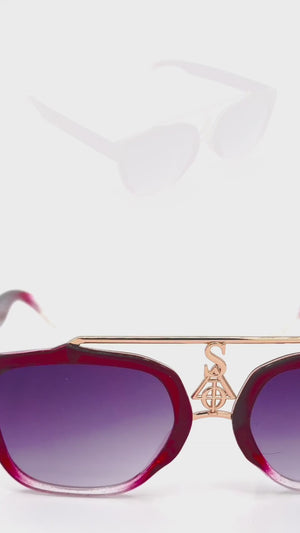 
                  
                    Load and play video in Gallery viewer, SIA HAMPTON &amp;quot;BURGUNDY FADE&amp;quot; GLASSES
                  
                