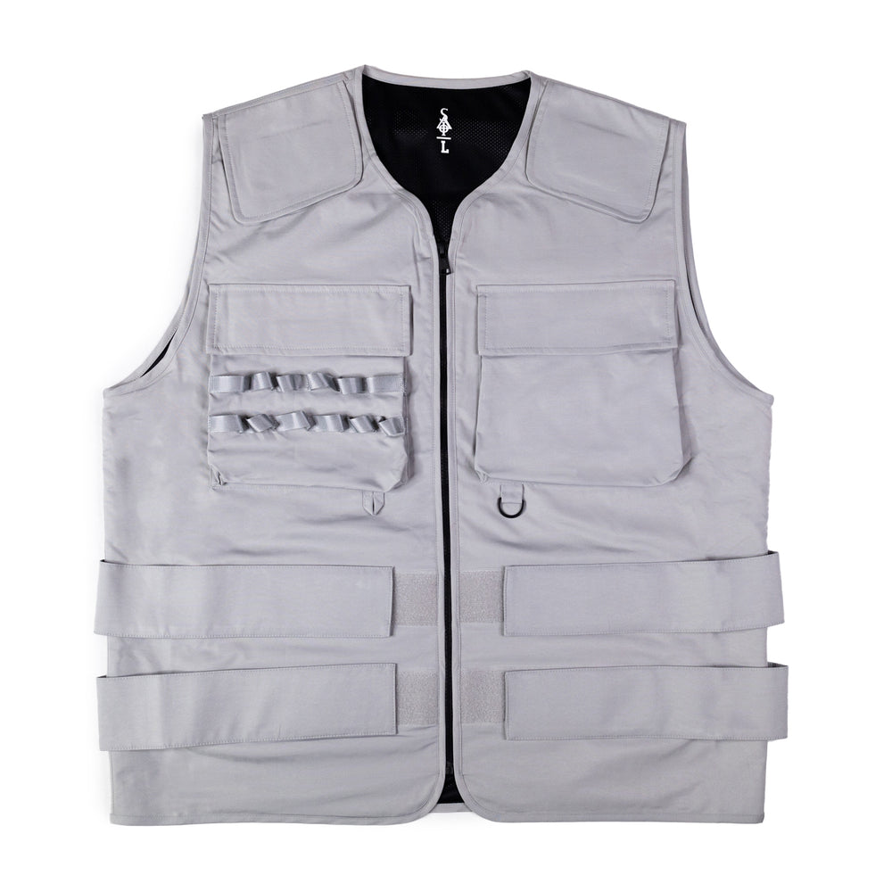 
                  
                    Load image into Gallery viewer, SIA &amp;quot;GREY&amp;quot; WORLD PATCH CARGO VEST
                  
                