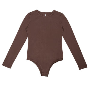 
                  
                    Load image into Gallery viewer, SIA HER &amp;quot;MOCHA&amp;quot; EMBROIDERED CREWNECK BODYSUIT
                  
                
