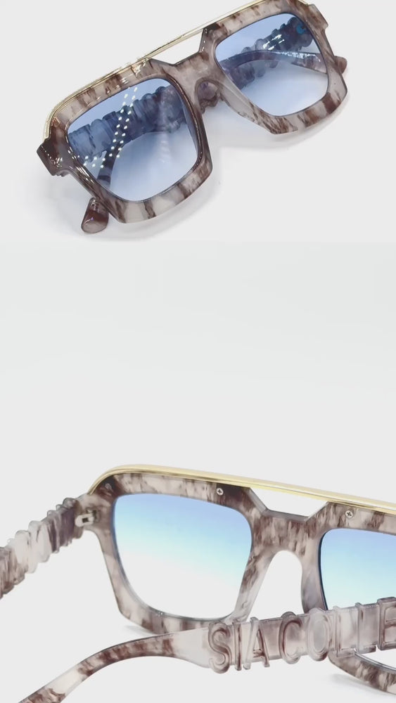 
                  
                    Load and play video in Gallery viewer, SIA EZE &amp;quot;WHITE MARBLE&amp;quot; GLASSES
                  
                